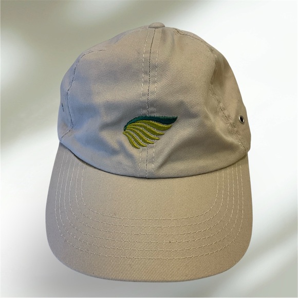 Hat / Cap, NWOT, Tan with Green Wings, Adjustable Size, one of two - Picture 1 of 8